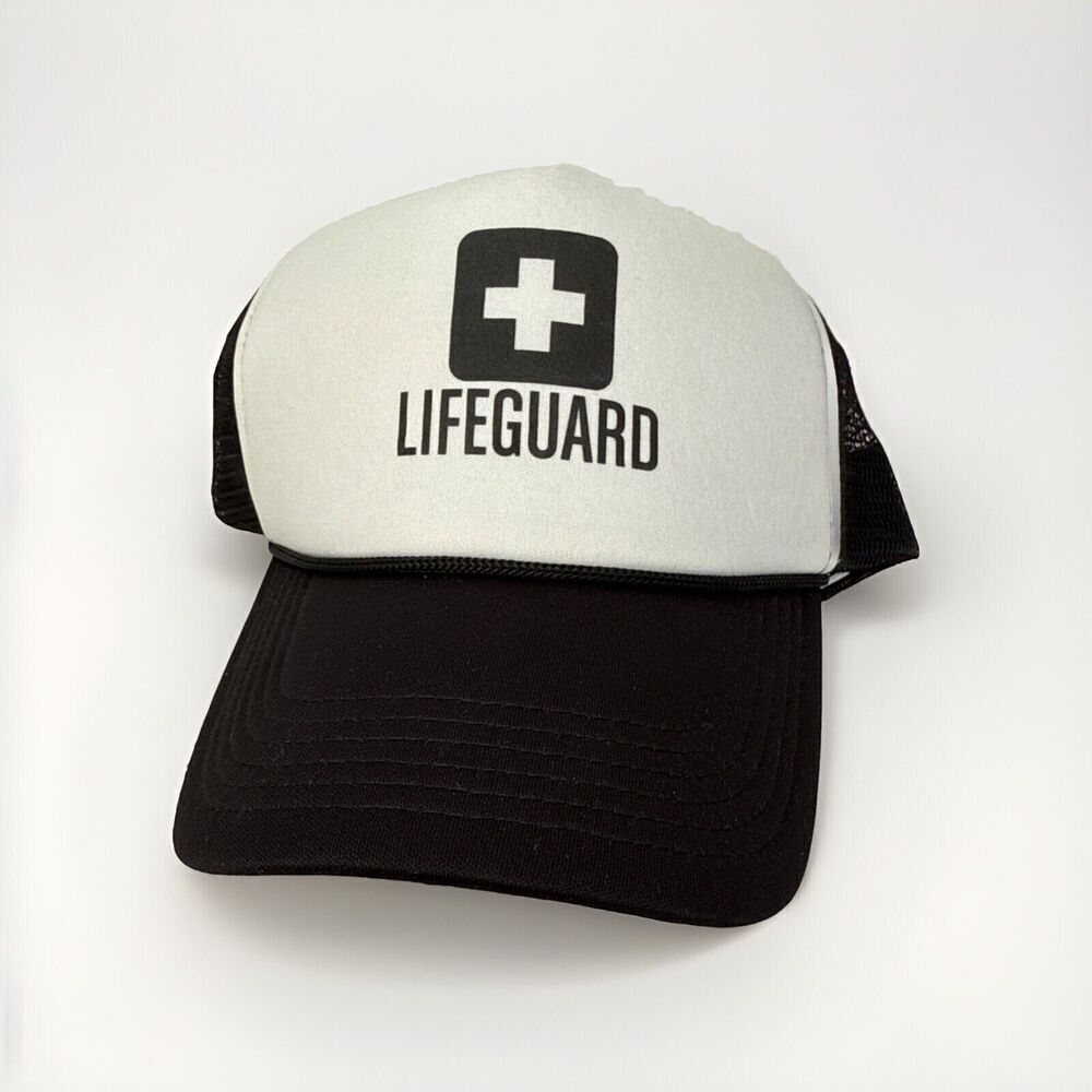 Hat Youth Black White Foam Front Mesh Back Snapback Trucker Cap
